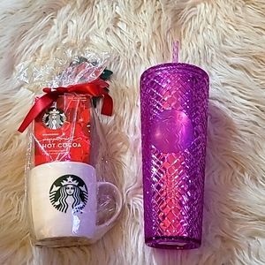 NWT Starbucks coffee cup mug and NWT Starbucks tumbler with straw